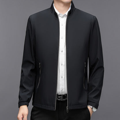 Stehkragen Herren Freizeitjacke mittleren Alters
