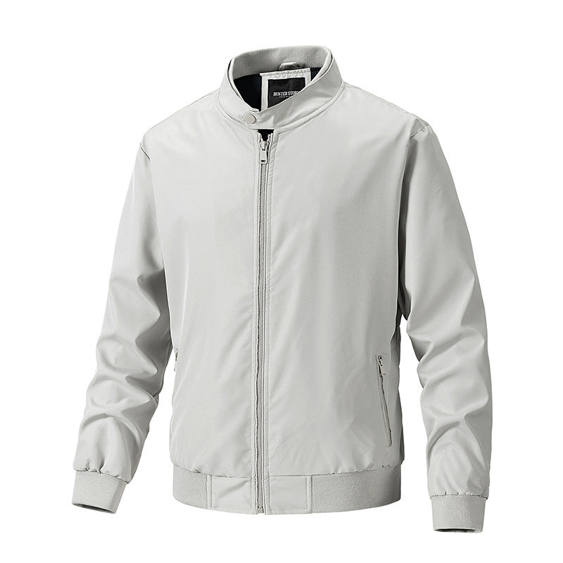 Herrenjacke, dünne Übergröße, einfache Fliegerjacke