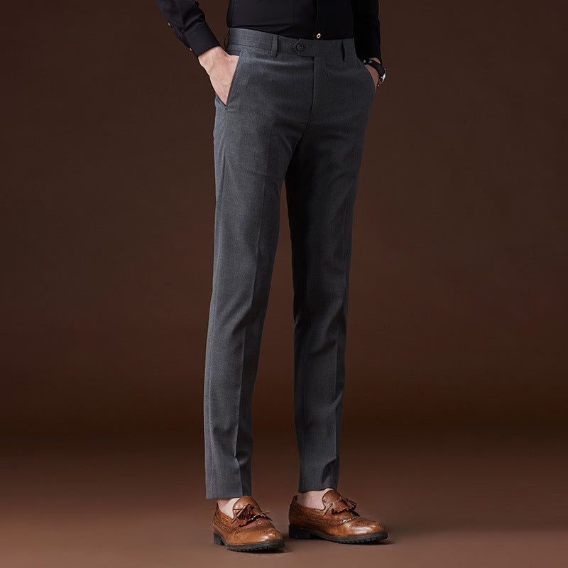 Trendy Anzughose NNeißelfreie Textur Lässige lange Hose