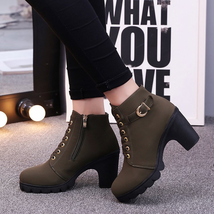 Cross strappy booties with Martin boots - ARCHSHOPE