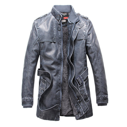 Trench-coat en cuir pour homme