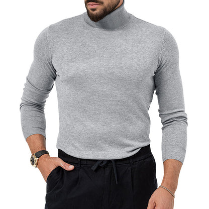 Herbst und Winter Neuer hochelastischer Rollkragenpullover aus Kaschmir mit dicker, warmer Unterwolle für junge Männer