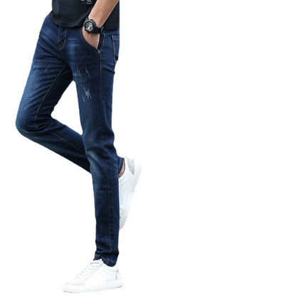 Jean de printemps pour homme, coupe slim, noué à la cheville