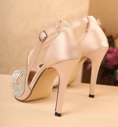 Super high heel fashion rhinestone high heels single shoes - ARCHSHOPE