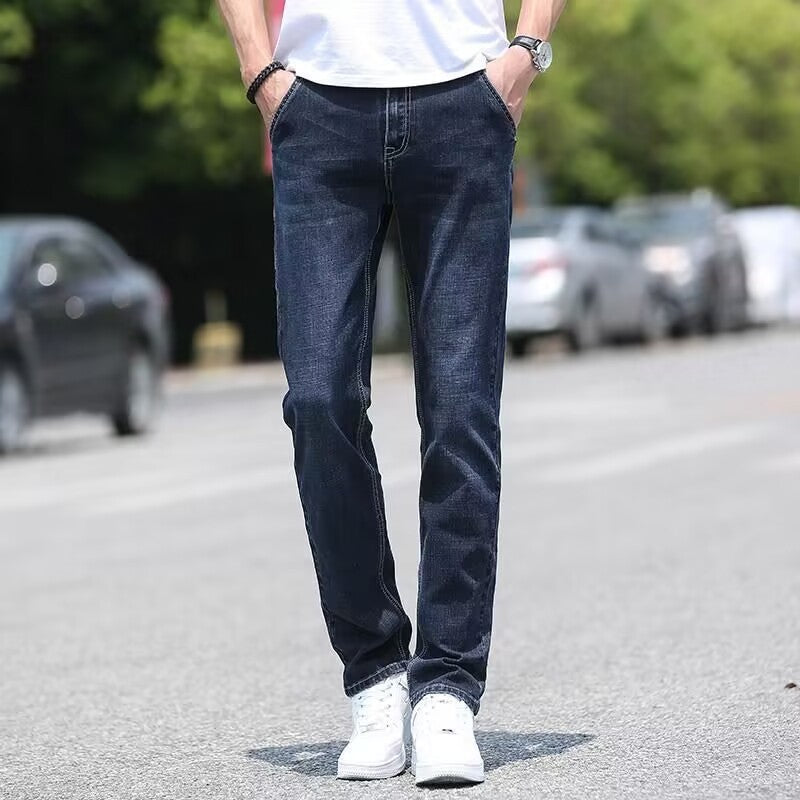Herren Jeans Dünne Lose Gerade Lässige Lange Hosen