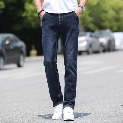 Herren Jeans Dünne Lose Gerade Lässige Lange Hosen