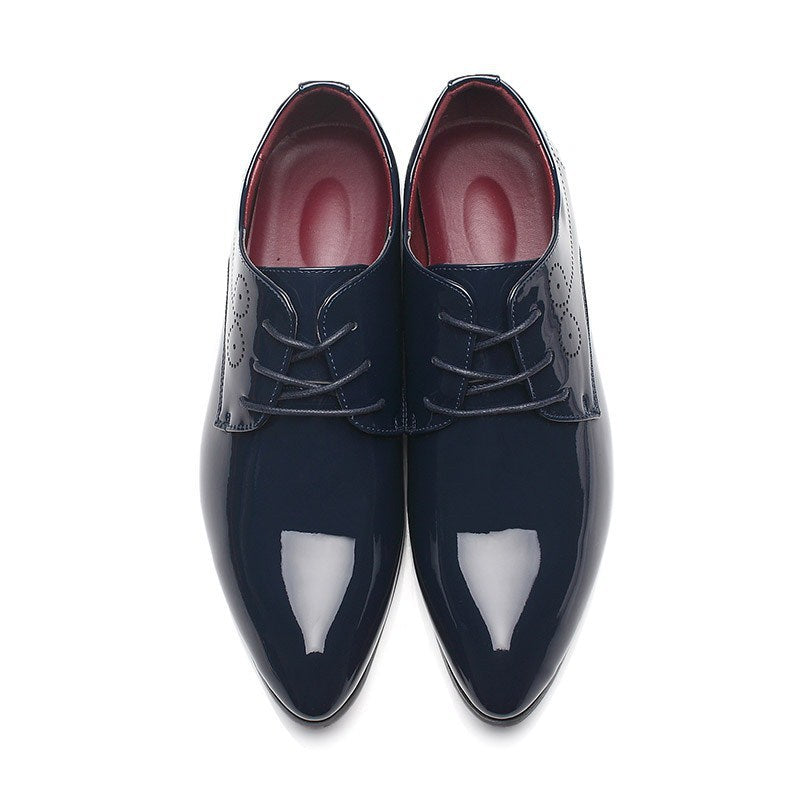 Men Leather Shoes Men Business Casual Dress Shoes Business Casual Leather Shoes Slip-on Black Driving Shoe For Men - ARCHSHOPE