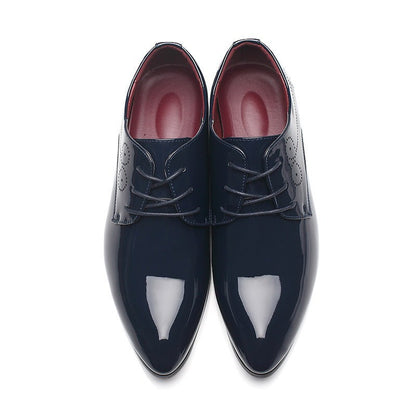Men Leather Shoes Men Business Casual Dress Shoes Business Casual Leather Shoes Slip-on Black Driving Shoe For Men - ARCHSHOPE