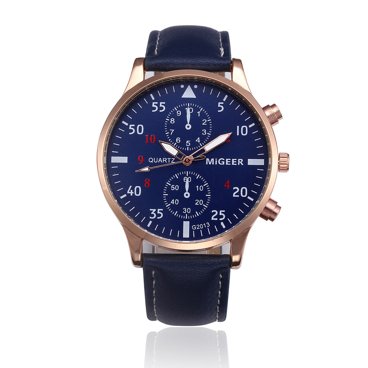MIGEER Retro Design Men Watches Casual PU Leather Band Analog Alloy Quartz Wrist Watch Relogio masculino montre homme Clock New - ARCHSHOPE