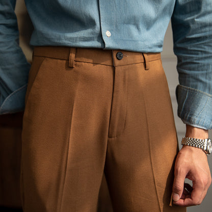Pantalon de costume décontracté pour homme, slim et polyvalent