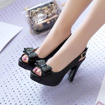 Bow high heel women shoes - ARCHSHOPE