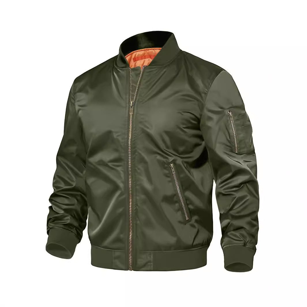 Herrenjacke Neue Frühling Herbst Männliche Baseballjacken Pilot Männer Outwear Mantel Reißverschluss Herrenuniform