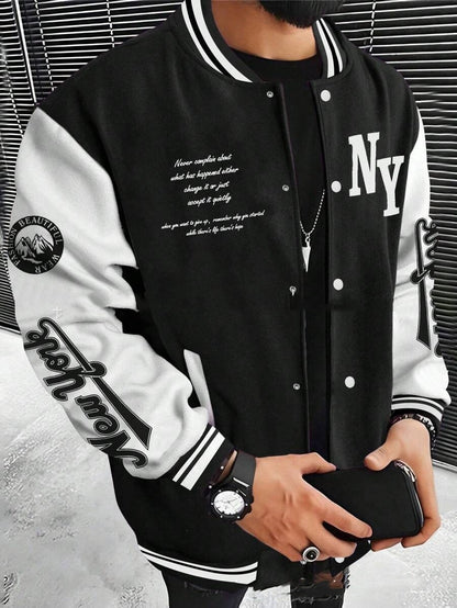 Men's Cardigan Baseball Uniform Jacket Coat - ARCHSHOPE