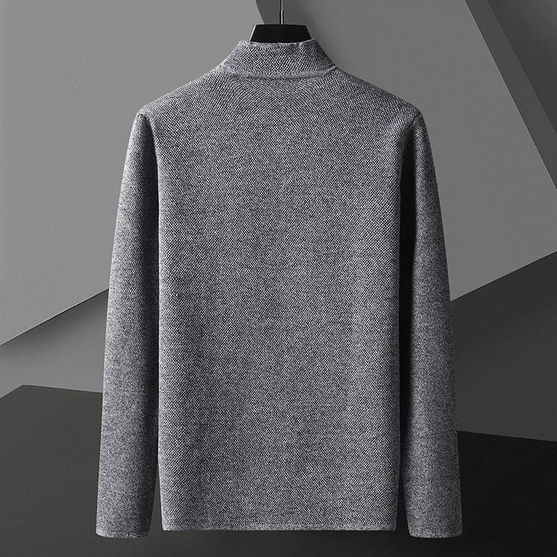 Strickjacke mit Taschen und Stehkragen für Herren