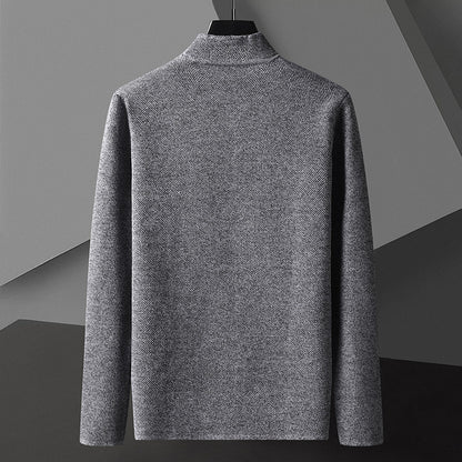 Strickjacke mit Taschen und Stehkragen für Herren