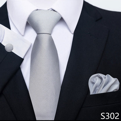 Men's Creative All-match Business Formal Wear Tie Scarf Cuff Buckle Set - ARCHSHOPE