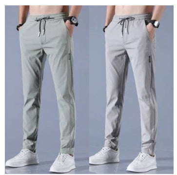 Ice Silk Pants Herren Sommer Dünne Freizeithose Lose Gerade Atmungsaktiv