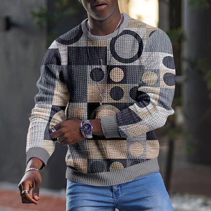 Für Männer 3D Pullover Casual Tops Langarm T-Shirts