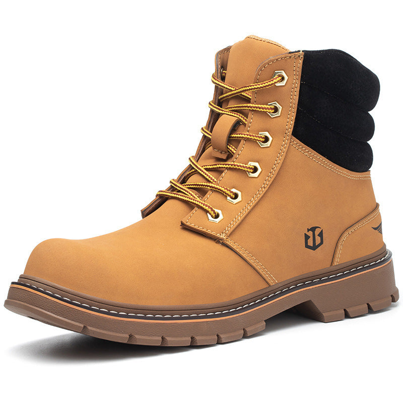 Herrenmode Lässige High-Top-Arbeitsschutzschuhe mit Anti-Smashing- und Anti-Penetrationsschutz