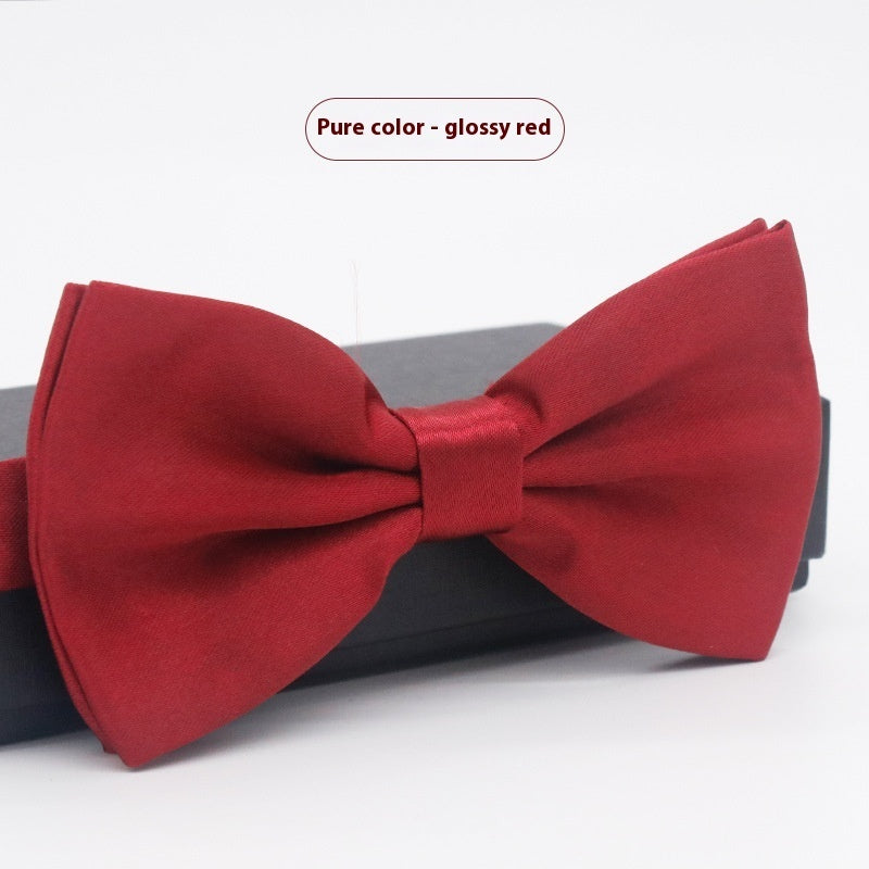 Men's Solid Color Formal Wear Wedding Business Casual Groom Groomsman Bow Tie - ARCHSHOPE
