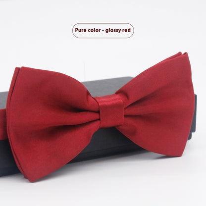 Men's Solid Color Formal Wear Wedding Business Casual Groom Groomsman Bow Tie - ARCHSHOPE