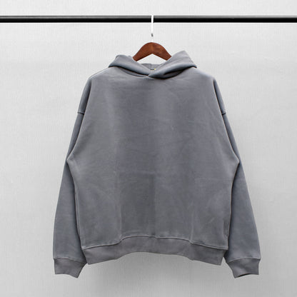 Klassischer einfarbiger High Street Plus Fleece-Kapuzenpullover für Herren