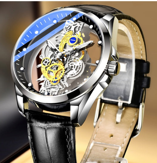 Men Watch Skeleton Automatic Quartz Watch Gold Skeleton Vintage Man Watch Mens Watches Top Brand Luxury - ARCHSHOPE