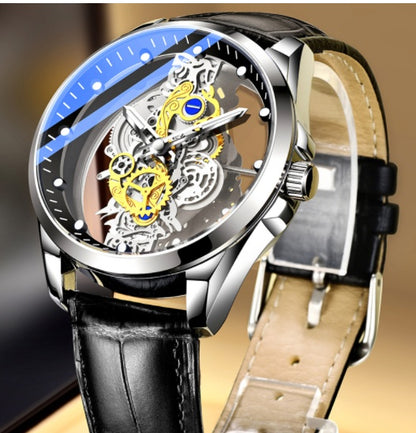 Men Watch Skeleton Automatic Quartz Watch Gold Skeleton Vintage Man Watch Mens Watches Top Brand Luxury - ARCHSHOPE