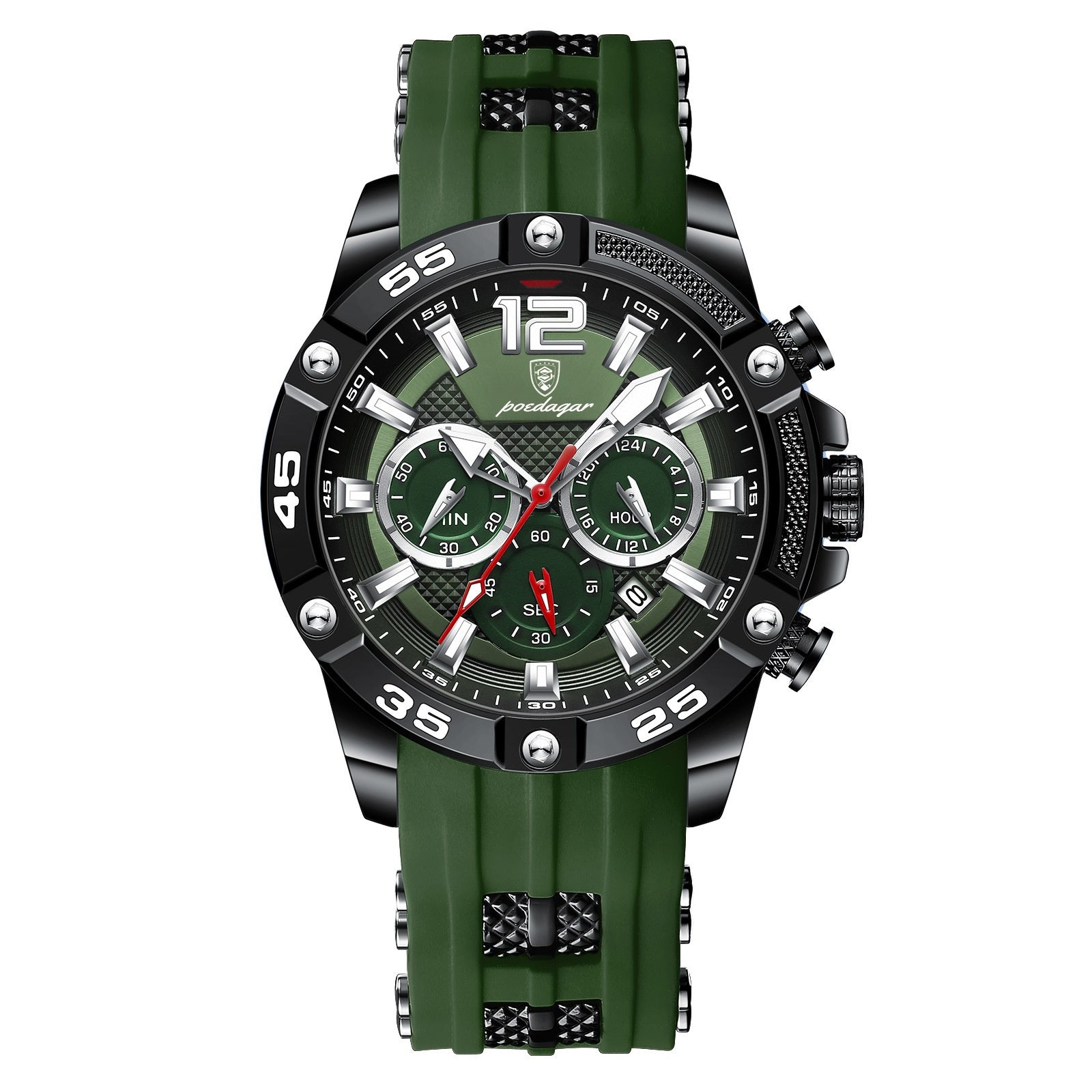 Multifunctional Men's Watch Silicone Band Quartz Wrist Watch - ARCHSHOPE