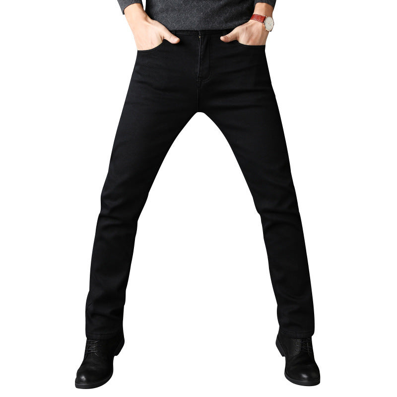Frühling und Sommer neue Herrenjeans Herren koreanische Version des Trends der Selbstkultivierung Stretchhosen Jugend schwarze Hosen Männer