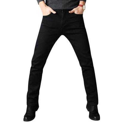 Frühling und Sommer neue Herrenjeans Herren koreanische Version des Trends der Selbstkultivierung Stretchhosen Jugend schwarze Hosen Männer