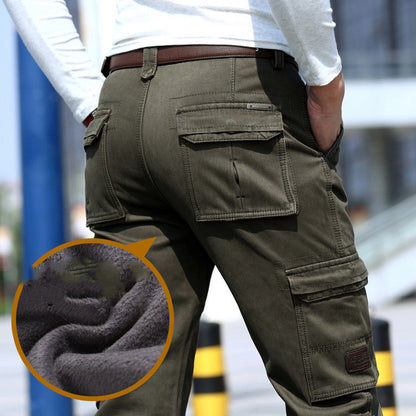 Battlefield Jipu Winter Plüsch Overalls Casual Hosen Männer