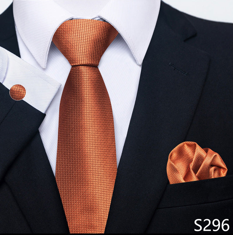 Men's Creative All-match Business Formal Wear Tie Scarf Cuff Buckle Set - ARCHSHOPE