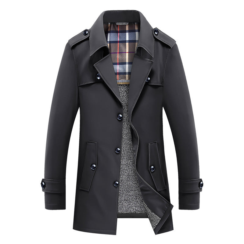 Veste d'hiver mi-longue grande taille pour homme
