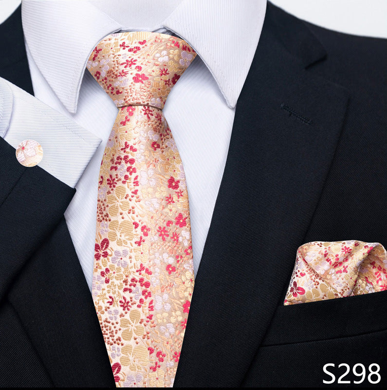 Men's Creative All-match Business Formal Wear Tie Scarf Cuff Buckle Set - ARCHSHOPE