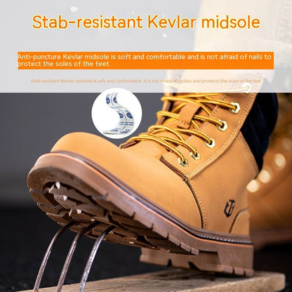 Herrenmode Lässige High-Top-Arbeitsschutzschuhe mit Anti-Smashing- und Anti-Penetrationsschutz