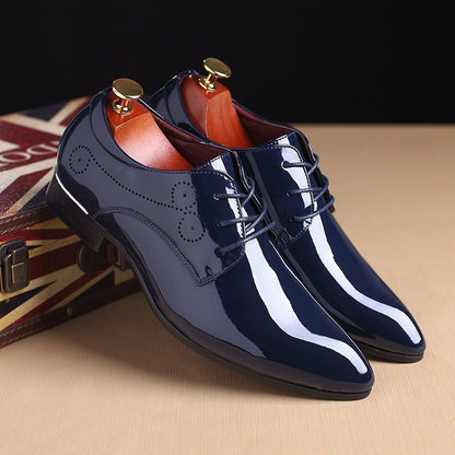 Men Leather Shoes Men Business Casual Dress Shoes Business Casual Leather Shoes Slip-on Black Driving Shoe For Men - ARCHSHOPE