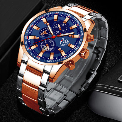 Stainless Steel Luminous Quartz Wristwatch For Men - ARCHSHOPE