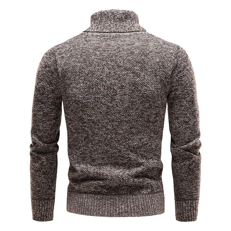 Pull à col roulé extérieur pour homme