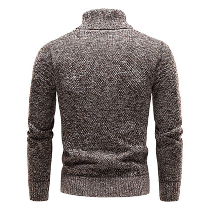 Pull à col roulé extérieur pour homme