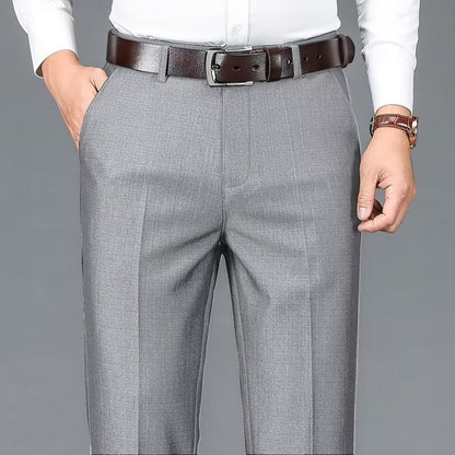Herren Business Anzughose Drapierte Freizeithose
