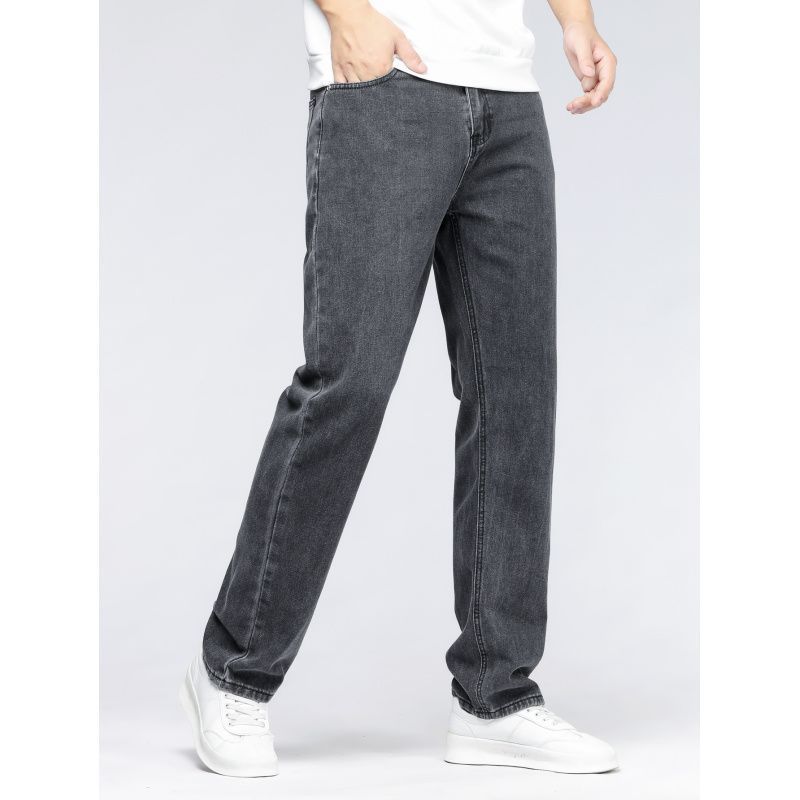 Schlichte, lässige, extra lange Herrenjeans