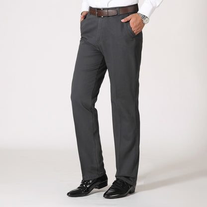 Herbst und Winter Herren Baumwolle Business Casual Herrenhosen mittleren und alten Alters lose gerade Werkzeug lange Hosen Papa