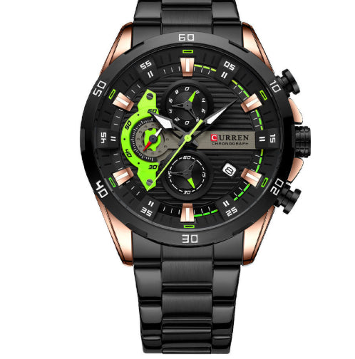 Six-hand Steel-band Round Quartz Watch A Stylish Timepiece - ARCHSHOPE