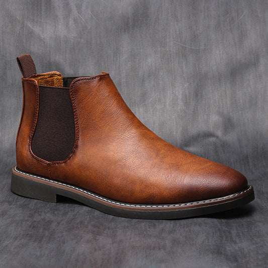 Bottes rétro en cuir de vache pour hommes