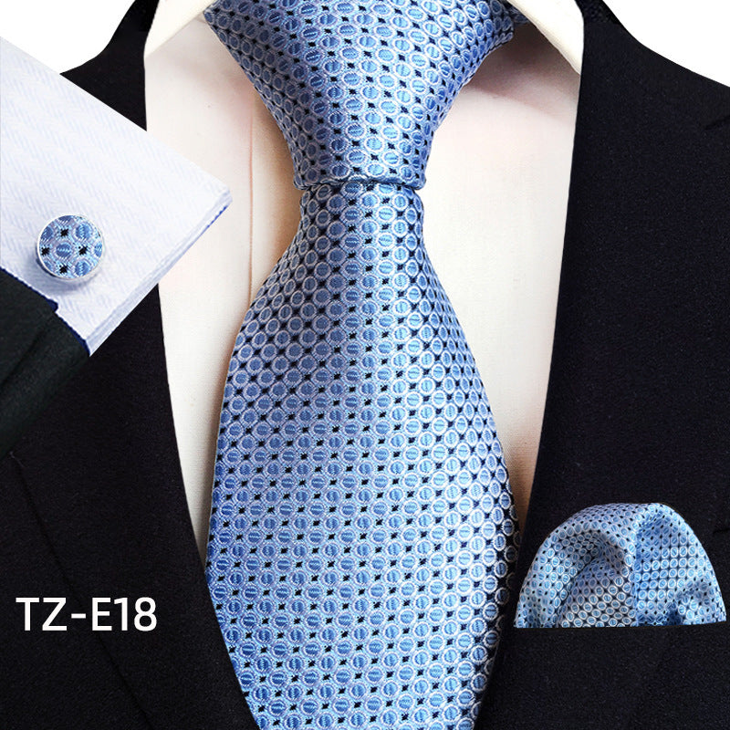 Paisley Tie Square Scarf Pocket Square Cufflinks Three-piece Set - ARCHSHOPE