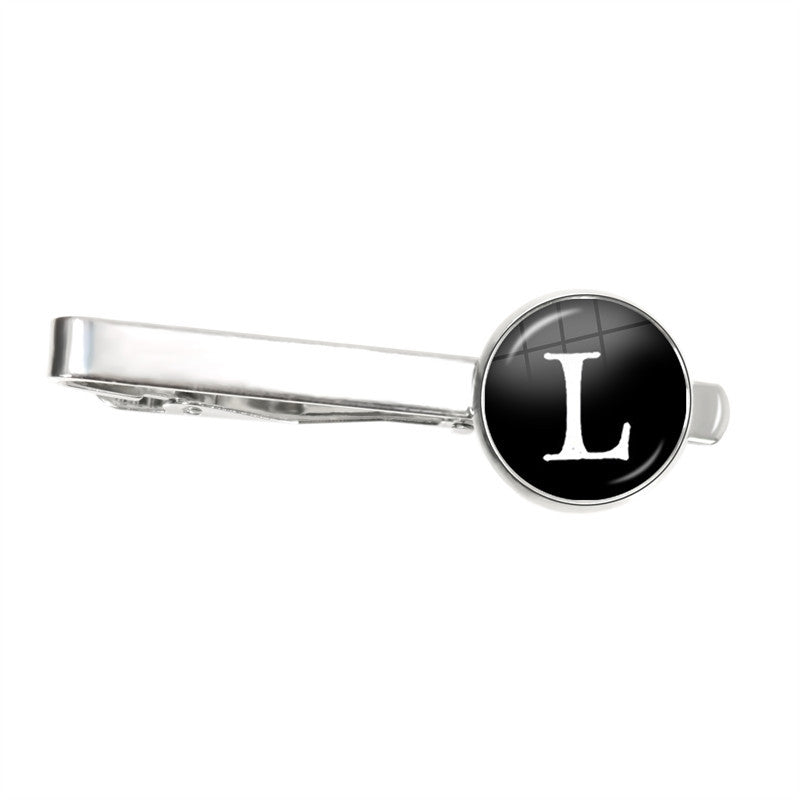 Letter Tie Clip Decoration With French Shirt - ARCHSHOPE
