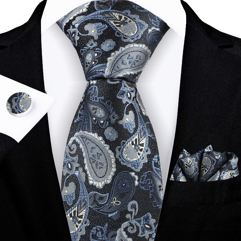 Jacquard-embroidered Cashew Flower Tie - ARCHSHOPE