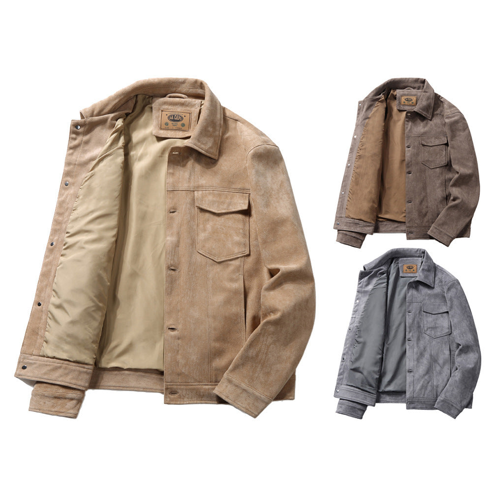Spring Men's Thin Suede Jacket