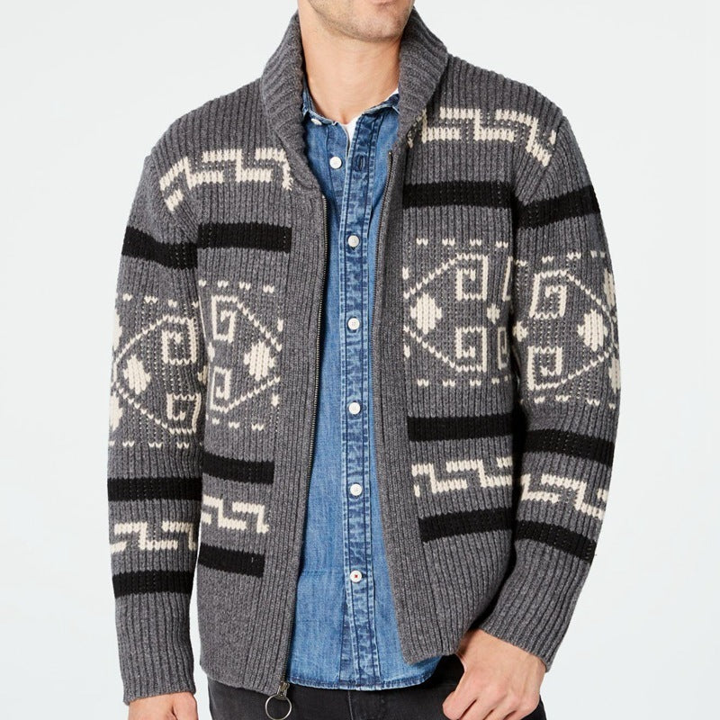 Herrenmode Revers Jugend Casual Cardigan Jacke
